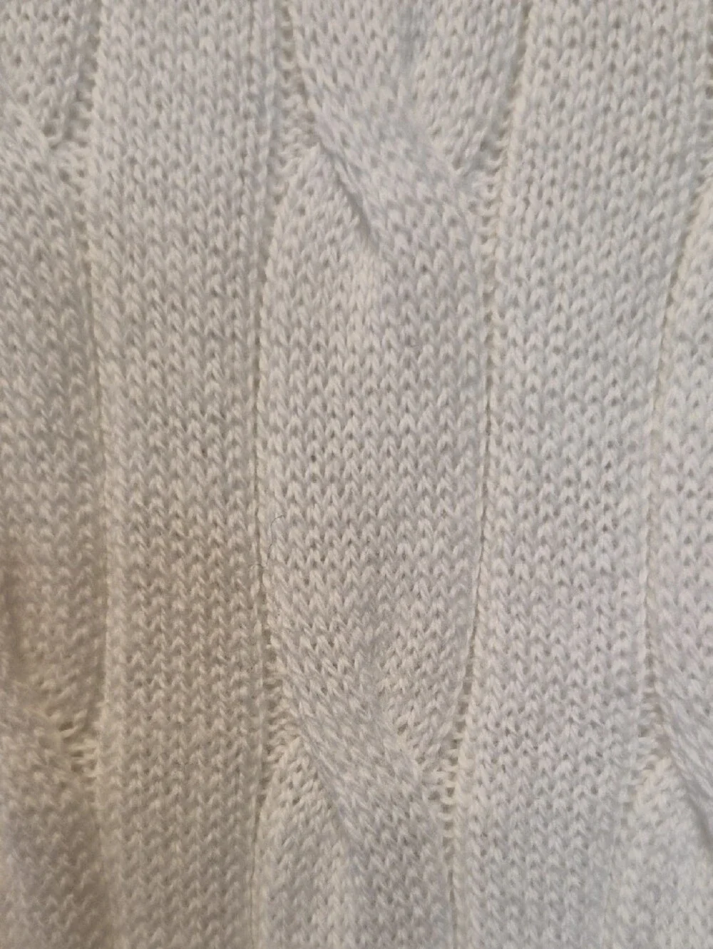 J. Crew Lightweight White Cable Knit Sleeveless Top